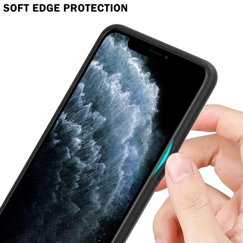 Cadorabo Hülle kompatibel mit Apple iPhone 11 PRO MAX Zweifarbige Schutzhülle aus Tempered Glas und TPU Silikon