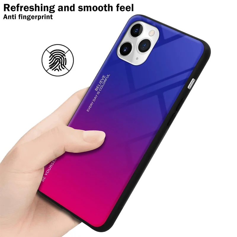 Cadorabo Hülle kompatibel mit Apple iPhone 11 PRO MAX Zweifarbige Schutzhülle aus Tempered Glas und TPU Silikon