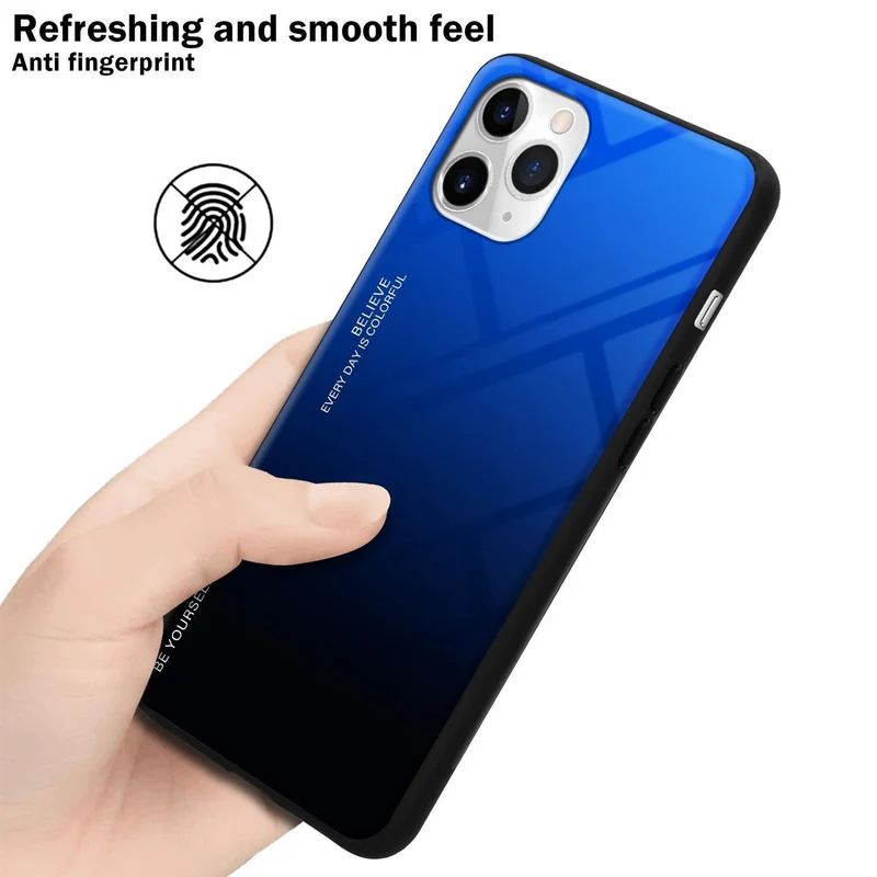Cadorabo Hülle kompatibel mit Apple iPhone 11 PRO Zweifarbige Schutzhülle aus Tempered Glas und TPU Silikon