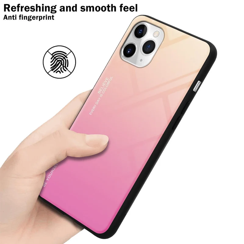 Cadorabo Hülle kompatibel mit Apple iPhone 11 PRO Zweifarbige Schutzhülle aus Tempered Glas und TPU Silikon