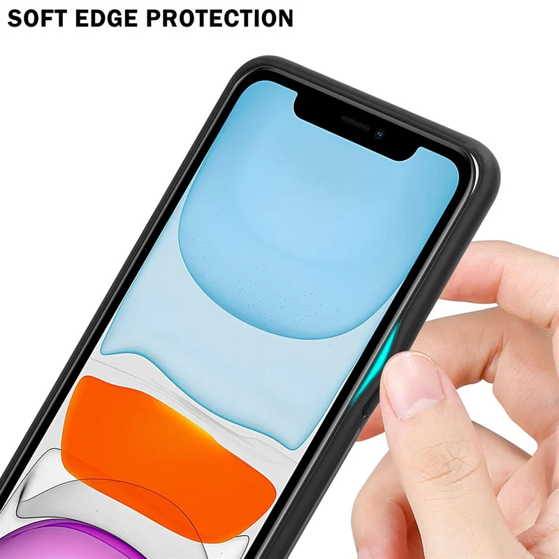 Cadorabo Hülle kompatibel mit Apple iPhone 11 Zweifarbige Schutzhülle aus Tempered Glas und TPU Silikon