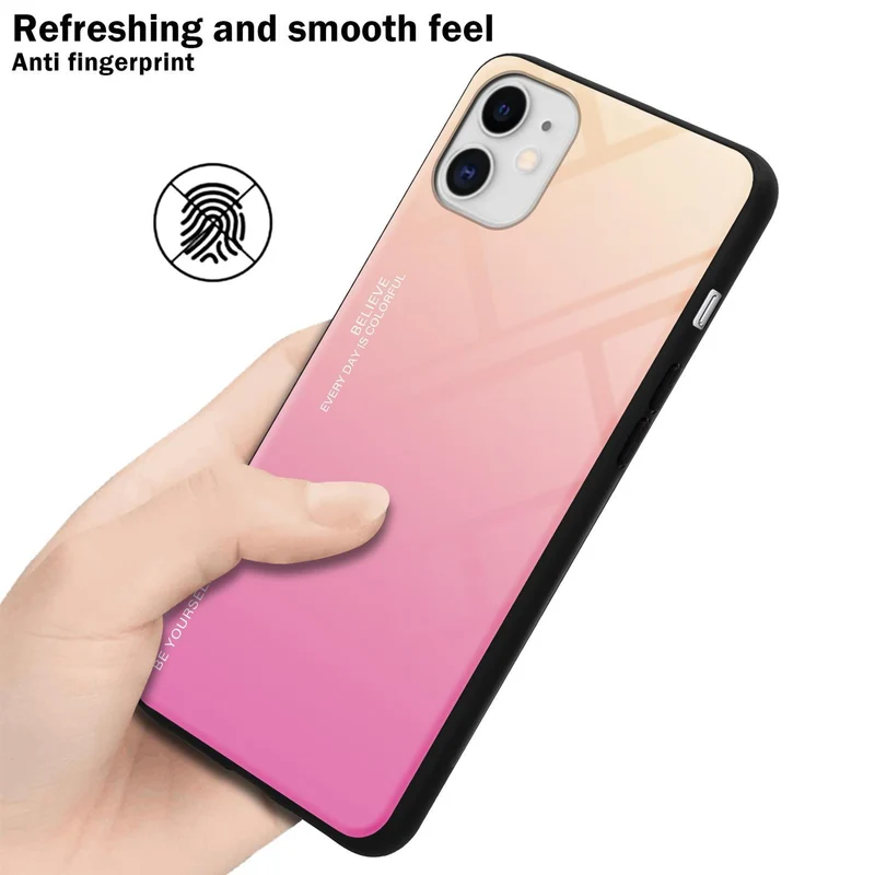 Cadorabo Hülle kompatibel mit Apple iPhone 11 Zweifarbige Schutzhülle aus Tempered Glas und TPU Silikon