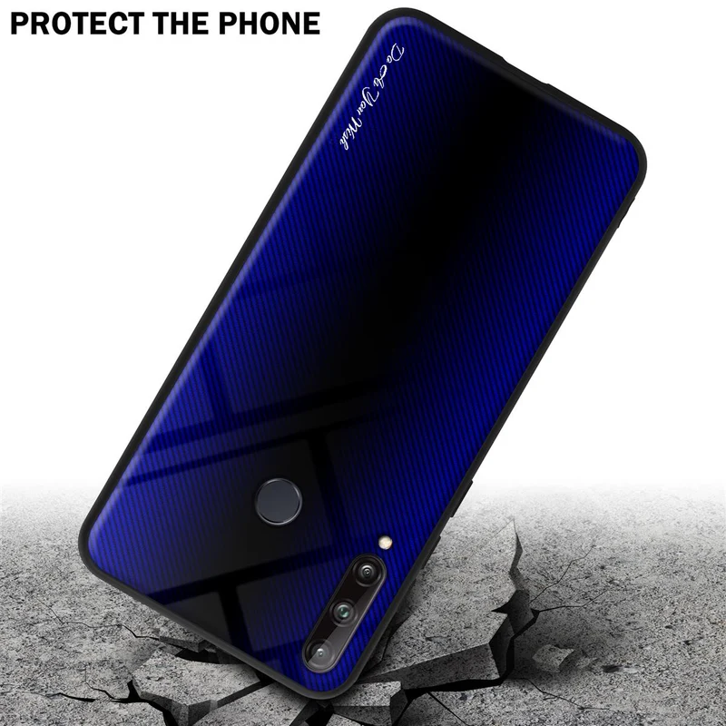 Cadorabo Hülle kompatibel mit Huawei P40 LITE E - Streifen Optik Schutzhülle aus Tempered Glas und TPU Silikon