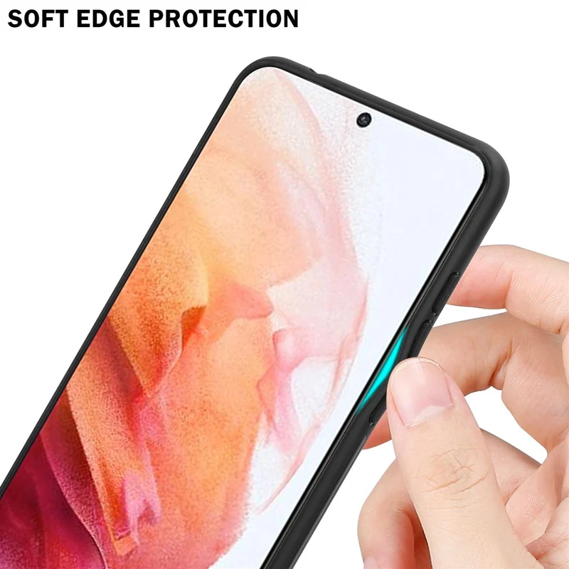 Cadorabo Hülle kompatibel mit Samsung Galaxy S21 5G - Streifen Optik Schutzhülle aus Tempered Glas und TPU Silikon