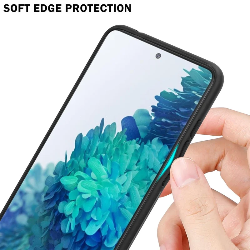 Cadorabo Hülle kompatibel mit Samsung Galaxy S20 FE - Streifen Optik Schutzhülle aus Tempered Glas und TPU Silikon