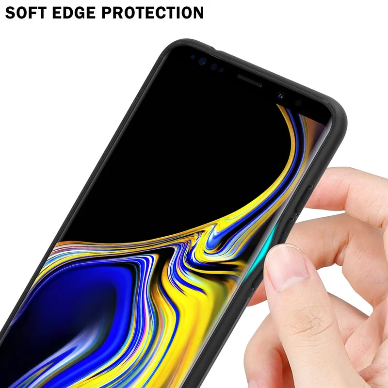 Cadorabo Hülle kompatibel mit Samsung Galaxy NOTE 9 - Streifen Optik Schutzhülle aus Tempered Glas und TPU Silikon