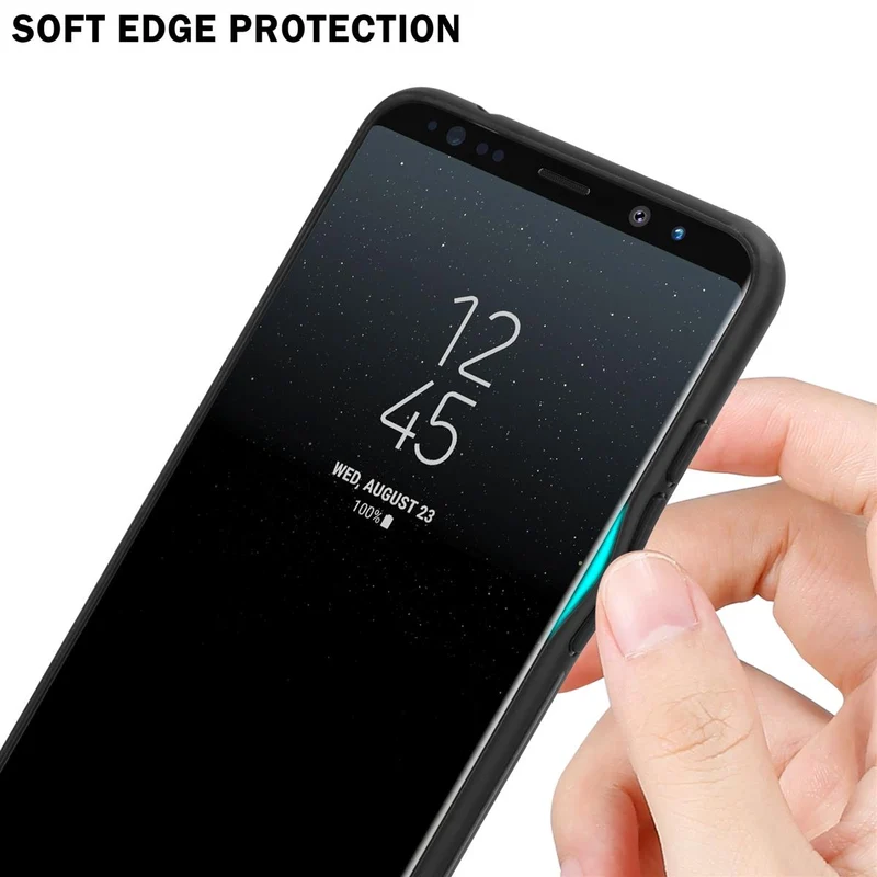 Cadorabo Hülle kompatibel mit Samsung Galaxy NOTE 8 - Streifen Optik Schutzhülle aus Tempered Glas und TPU Silikon