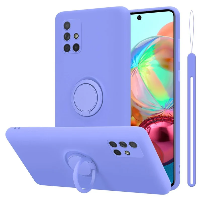 Cadorabo Hülle kompatibel mit Samsung Galaxy A51 4G / M40s Schutzhülle aus flexiblem TPU Silikon mit Ring