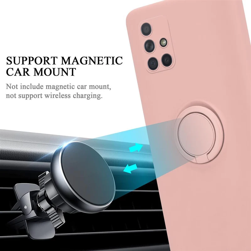 Cadorabo Hülle kompatibel mit Samsung Galaxy A51 4G / M40s Schutzhülle aus flexiblem TPU Silikon mit Ring