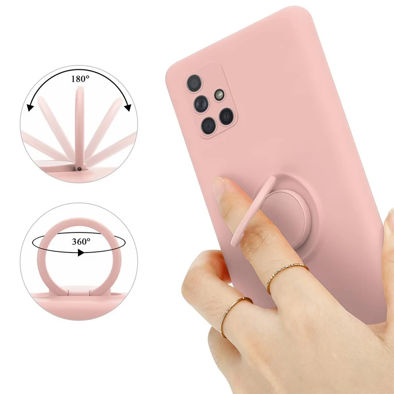 Cadorabo Hülle kompatibel mit Samsung Galaxy A51 4G / M40s Schutzhülle aus flexiblem TPU Silikon mit Ring