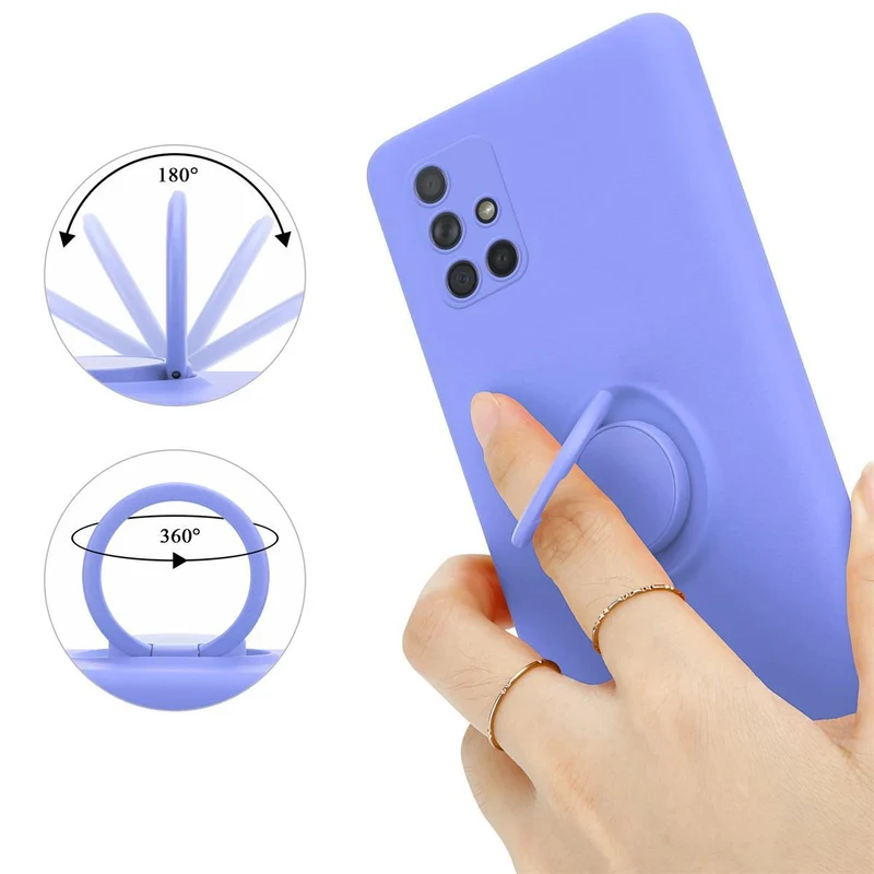 Cadorabo Hülle kompatibel mit Samsung Galaxy A51 4G / M40s Schutzhülle aus flexiblem TPU Silikon mit Ring