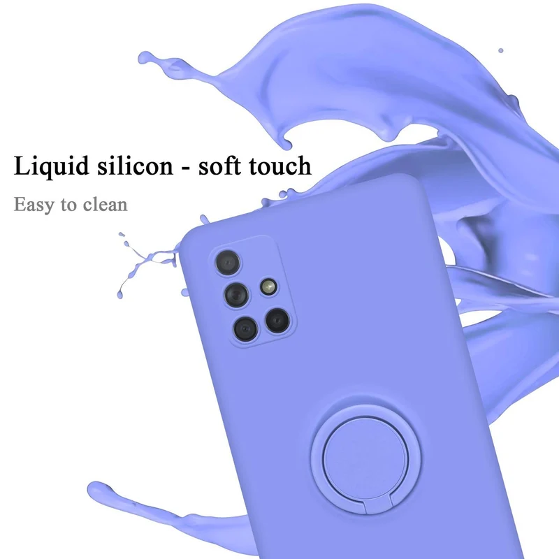 Cadorabo Hülle kompatibel mit Samsung Galaxy A51 4G / M40s Schutzhülle aus flexiblem TPU Silikon mit Ring