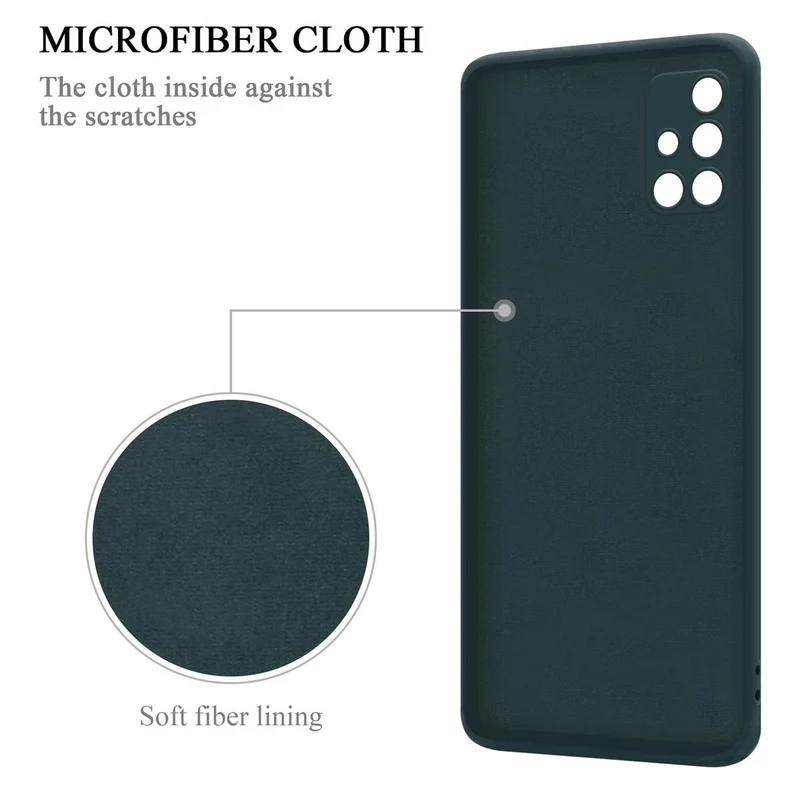 Cadorabo Hülle kompatibel mit Samsung Galaxy A51 4G / M40s Schutzhülle aus flexiblem TPU Silikon mit Ring