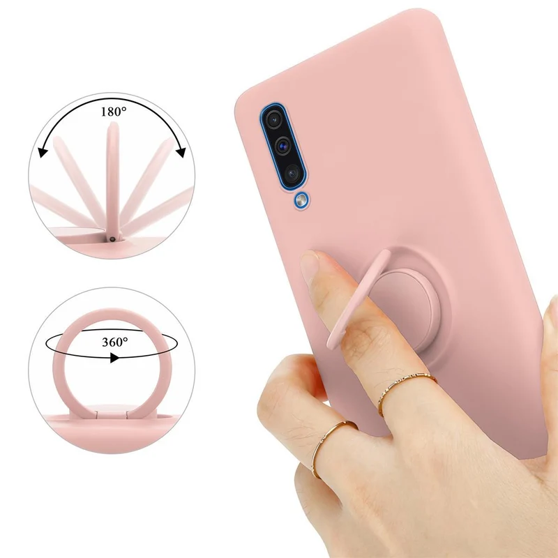 Cadorabo Hülle kompatibel mit Samsung Galaxy A50 4G / A50s / A30s Schutzhülle aus flexiblem TPU Silikon mit Ring