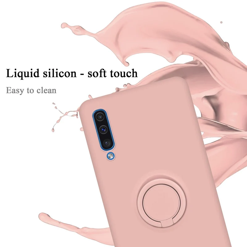 Cadorabo Hülle kompatibel mit Samsung Galaxy A50 4G / A50s / A30s Schutzhülle aus flexiblem TPU Silikon mit Ring