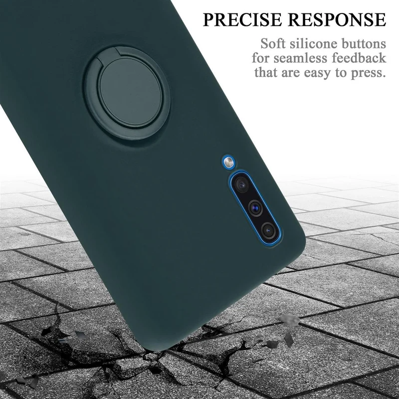 Cadorabo Hülle kompatibel mit Samsung Galaxy A50 4G / A50s / A30s Schutzhülle aus flexiblem TPU Silikon mit Ring