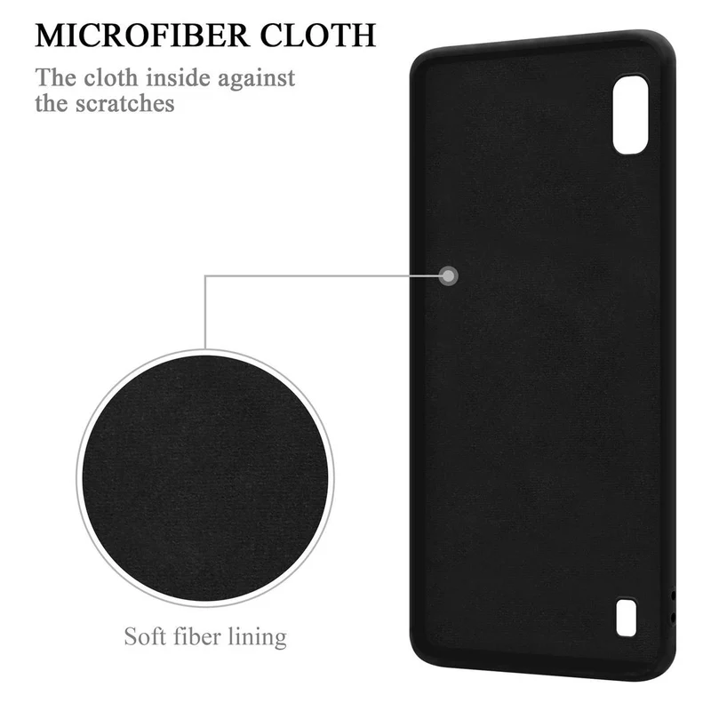 Cadorabo Hülle kompatibel mit Samsung Galaxy A10 / M10 Schutzhülle aus flexiblem TPU Silikon mit Ring
