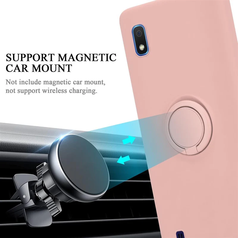 Cadorabo Hülle kompatibel mit Samsung Galaxy A10 / M10 Schutzhülle aus flexiblem TPU Silikon mit Ring