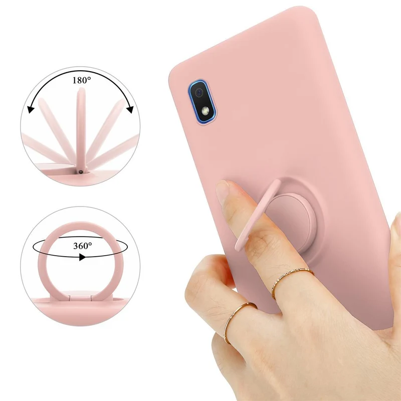 Cadorabo Hülle kompatibel mit Samsung Galaxy A10 / M10 Schutzhülle aus flexiblem TPU Silikon mit Ring