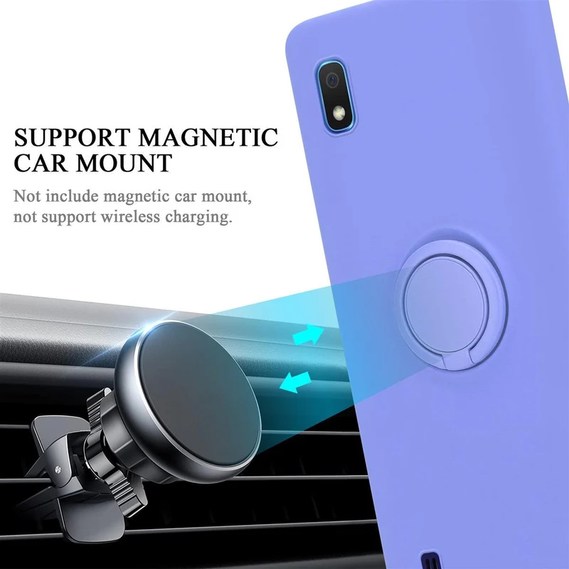 Cadorabo Hülle kompatibel mit Samsung Galaxy A10 / M10 Schutzhülle aus flexiblem TPU Silikon mit Ring