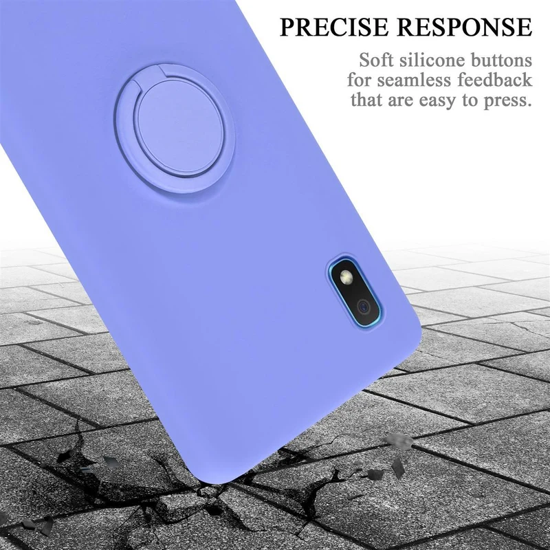 Cadorabo Hülle kompatibel mit Samsung Galaxy A10 / M10 Schutzhülle aus flexiblem TPU Silikon mit Ring