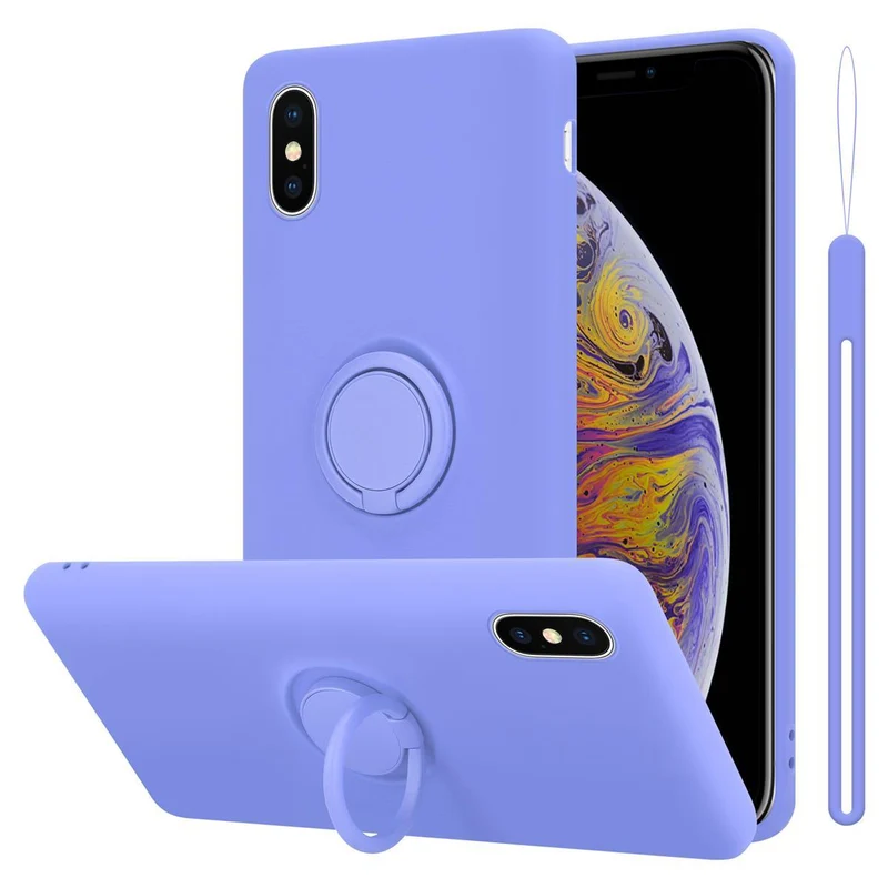 Cadorabo Hülle kompatibel mit Apple iPhone XS MAX Schutzhülle aus flexiblem TPU Silikon mit Ring