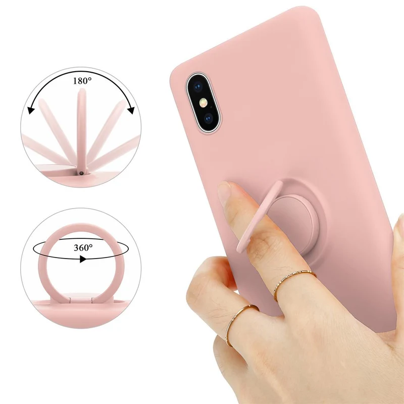 Cadorabo Hülle kompatibel mit Apple iPhone XS MAX Schutzhülle aus flexiblem TPU Silikon mit Ring