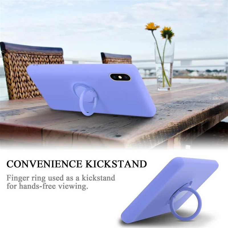 Cadorabo Hülle kompatibel mit Apple iPhone XS MAX Schutzhülle aus flexiblem TPU Silikon mit Ring
