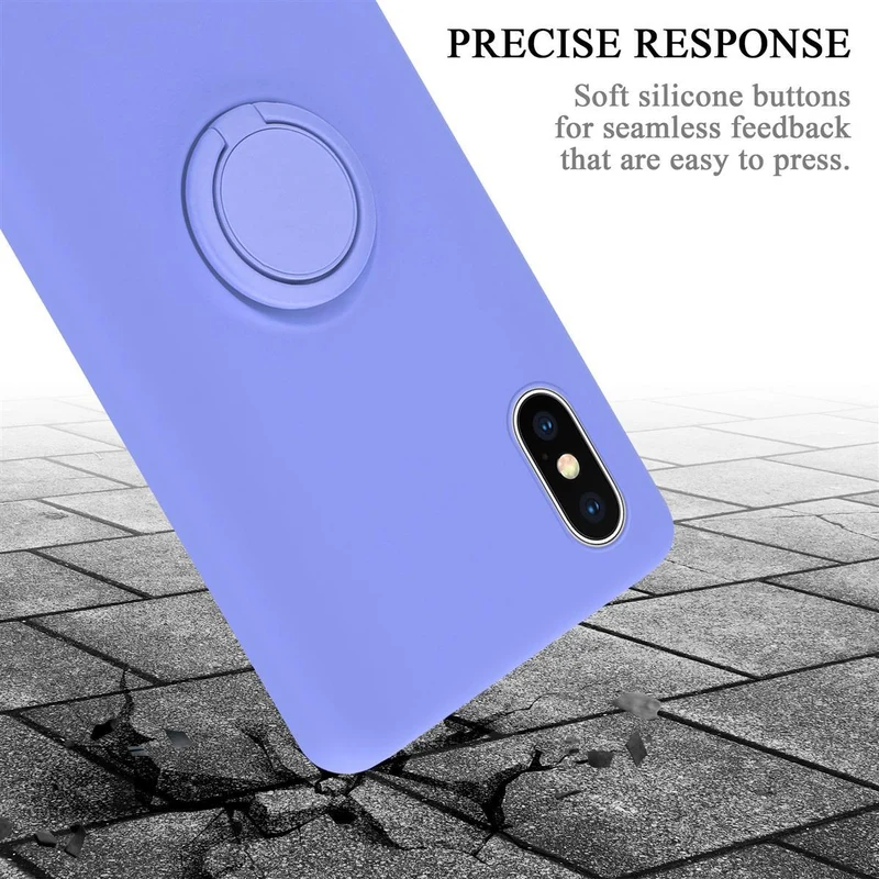 Cadorabo Hülle kompatibel mit Apple iPhone XS MAX Schutzhülle aus flexiblem TPU Silikon mit Ring