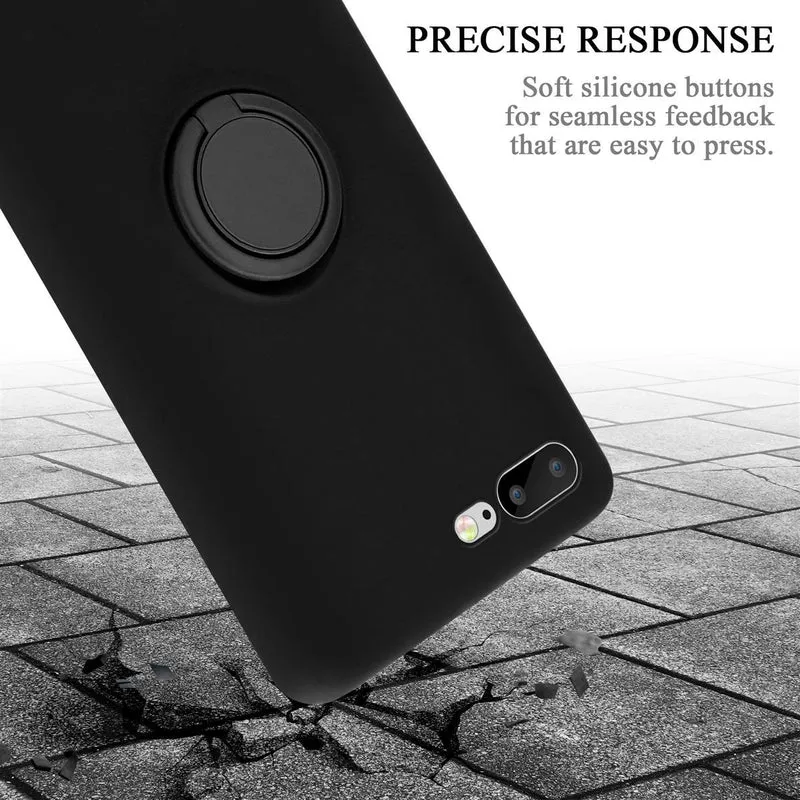 Cadorabo Hülle kompatibel mit Apple iPhone 7 PLUS / 7S PLUS / 8 PLUS Schutzhülle aus flexiblem TPU Silikon mit Ring