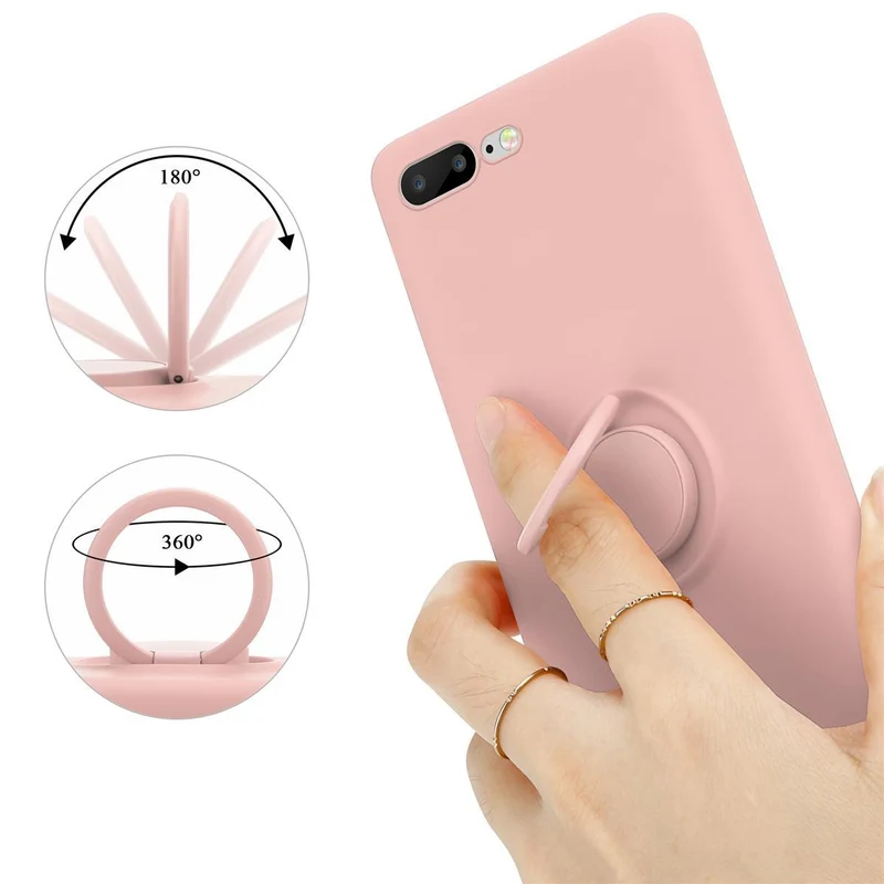 Cadorabo Hülle kompatibel mit Apple iPhone 7 PLUS / 7S PLUS / 8 PLUS Schutzhülle aus flexiblem TPU Silikon mit Ring