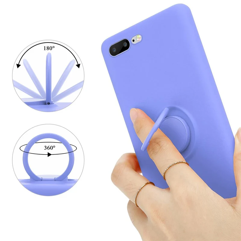 Cadorabo Hülle kompatibel mit Apple iPhone 7 PLUS / 7S PLUS / 8 PLUS Schutzhülle aus flexiblem TPU Silikon mit Ring