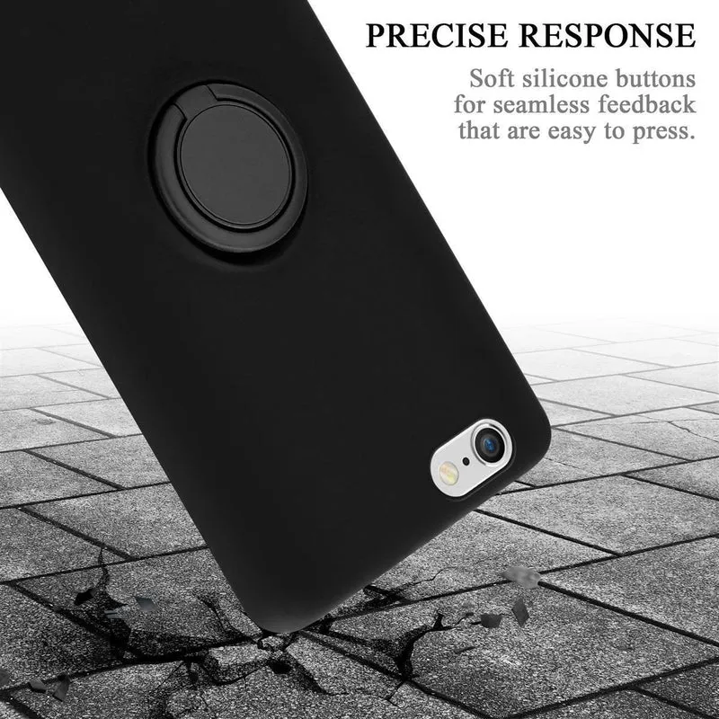 Cadorabo Hülle kompatibel mit Apple iPhone 6 PLUS / 6S PLUS Schutzhülle aus flexiblem TPU Silikon mit Ring
