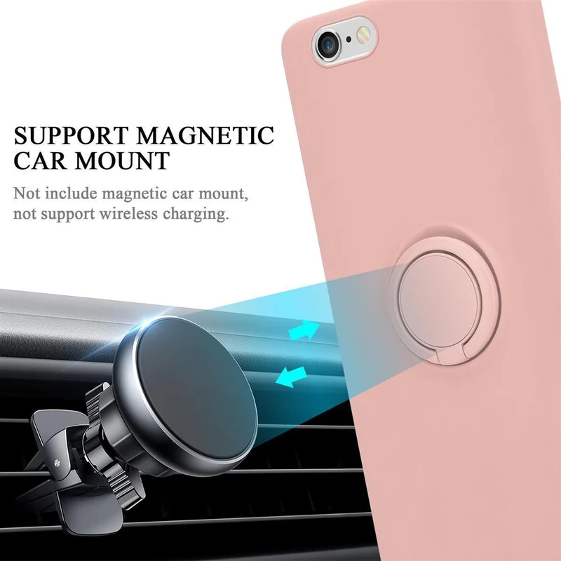 Cadorabo Hülle kompatibel mit Apple iPhone 6 PLUS / 6S PLUS Schutzhülle aus flexiblem TPU Silikon mit Ring