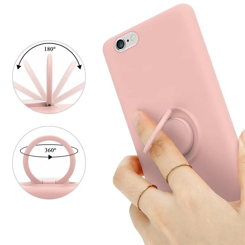 Cadorabo Hülle kompatibel mit Apple iPhone 6 PLUS / 6S PLUS Schutzhülle aus flexiblem TPU Silikon mit Ring