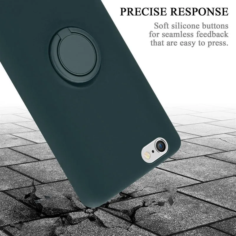 Cadorabo Hülle kompatibel mit Apple iPhone 6 PLUS / 6S PLUS Schutzhülle aus flexiblem TPU Silikon mit Ring