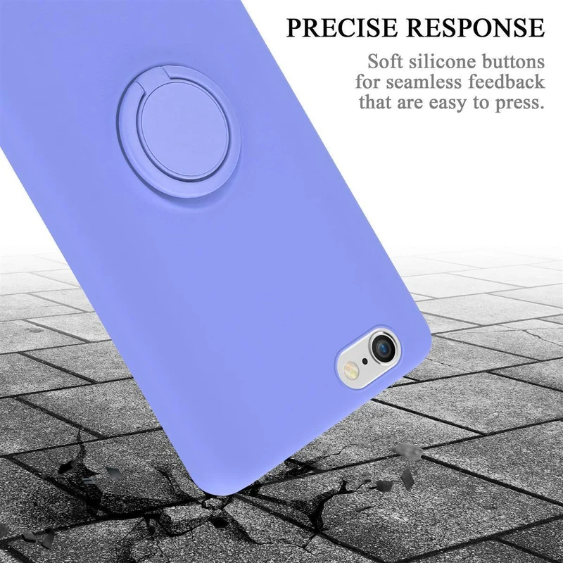 Cadorabo Hülle kompatibel mit Apple iPhone 6 / 6S Schutzhülle aus flexiblem TPU Silikon mit Ring