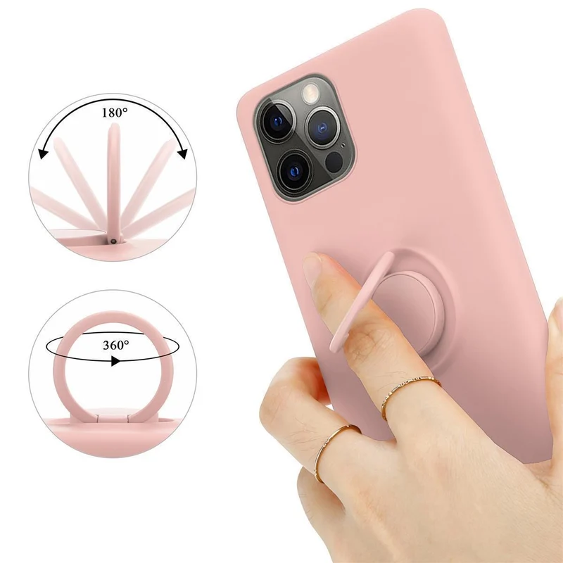 Cadorabo Hülle kompatibel mit Apple iPhone 12 PRO MAX Schutzhülle aus flexiblem TPU Silikon mit Ring