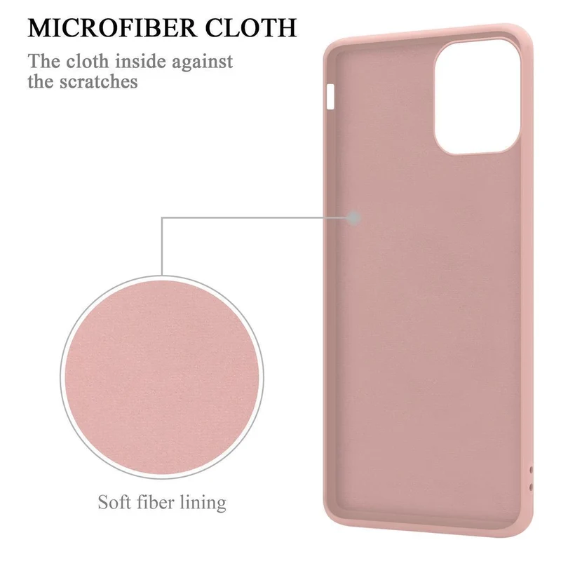 Cadorabo Hülle kompatibel mit Apple iPhone 12 PRO MAX Schutzhülle aus flexiblem TPU Silikon mit Ring