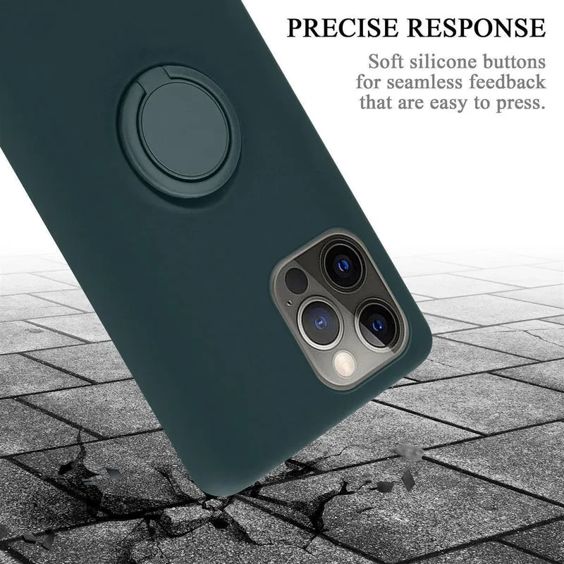 Cadorabo Hülle kompatibel mit Apple iPhone 12 PRO MAX Schutzhülle aus flexiblem TPU Silikon mit Ring