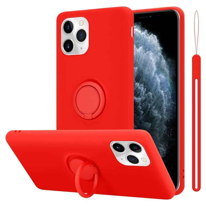 Cadorabo Hülle kompatibel mit Apple iPhone 11 PRO MAX Schutzhülle aus flexiblem TPU Silikon mit Ring