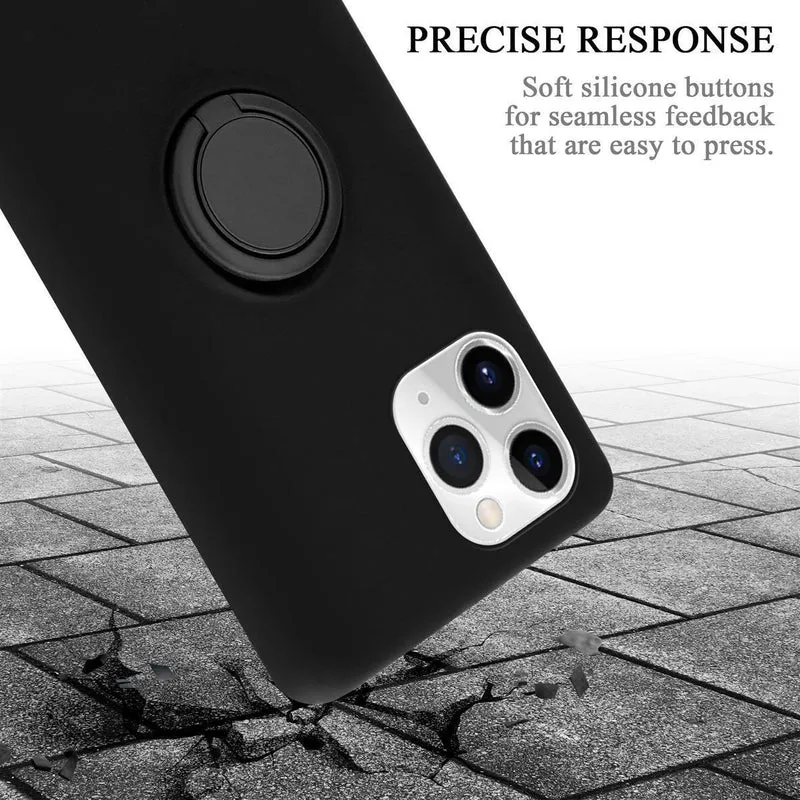 Cadorabo Hülle kompatibel mit Apple iPhone 11 PRO MAX Schutzhülle aus flexiblem TPU Silikon mit Ring