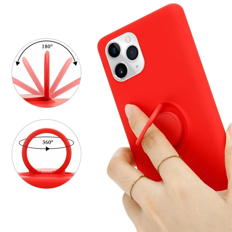 Cadorabo Hülle kompatibel mit Apple iPhone 11 PRO MAX Schutzhülle aus flexiblem TPU Silikon mit Ring