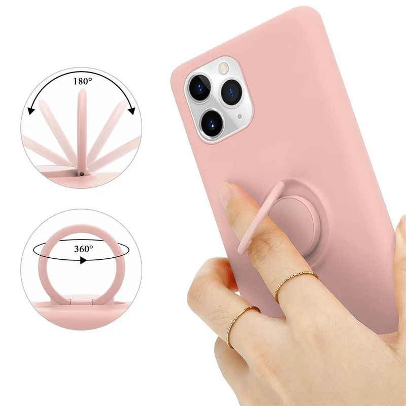 Cadorabo Hülle kompatibel mit Apple iPhone 11 PRO MAX Schutzhülle aus flexiblem TPU Silikon mit Ring