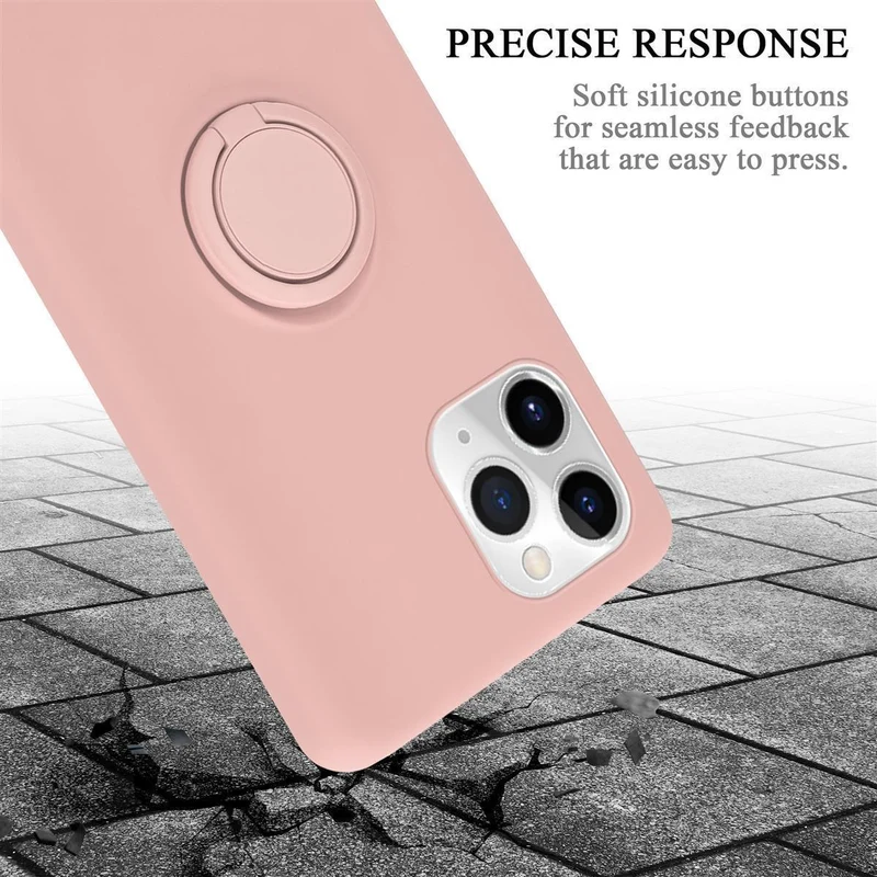 Cadorabo Hülle kompatibel mit Apple iPhone 11 PRO MAX Schutzhülle aus flexiblem TPU Silikon mit Ring