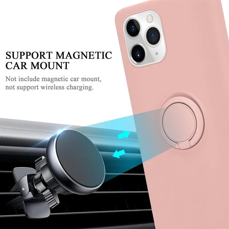Cadorabo Hülle kompatibel mit Apple iPhone 11 PRO MAX Schutzhülle aus flexiblem TPU Silikon mit Ring