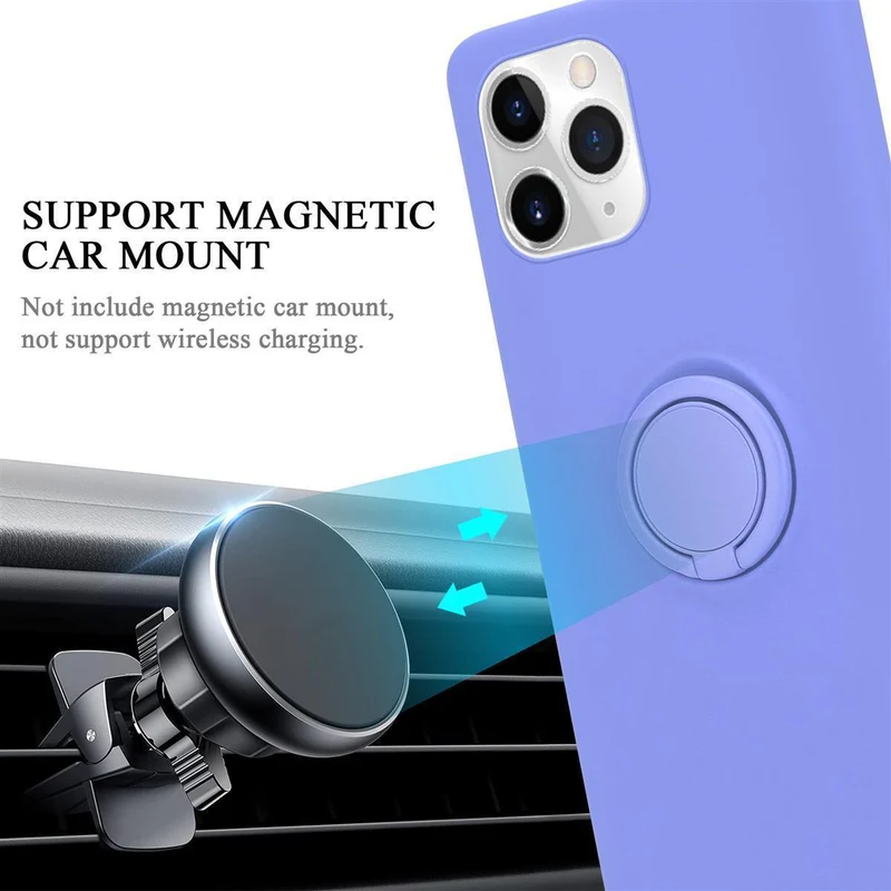 Cadorabo Hülle kompatibel mit Apple iPhone 11 PRO MAX Schutzhülle aus flexiblem TPU Silikon mit Ring