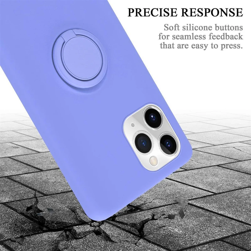 Cadorabo Hülle kompatibel mit Apple iPhone 11 PRO MAX Schutzhülle aus flexiblem TPU Silikon mit Ring