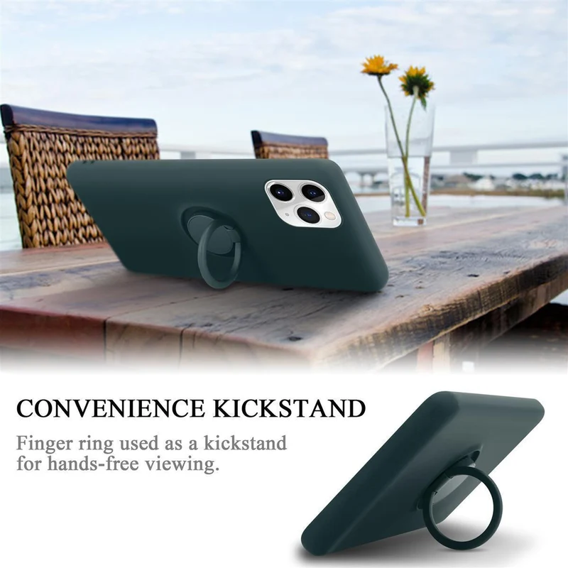 Cadorabo Hülle kompatibel mit Apple iPhone 11 PRO MAX Schutzhülle aus flexiblem TPU Silikon mit Ring