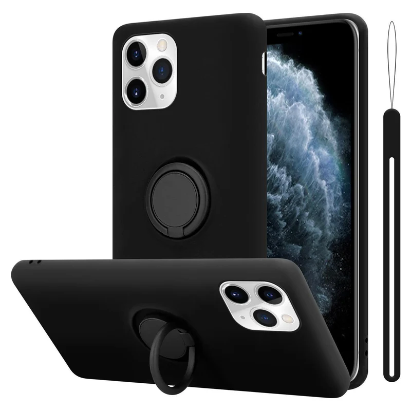 Cadorabo Hülle kompatibel mit Apple iPhone 11 PRO Schutzhülle aus flexiblem TPU Silikon mit Ring